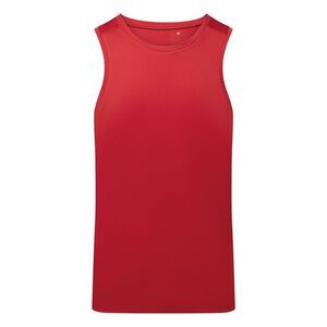 TriDri Mens Ion-Charge Performance Tank Top / Fire Red